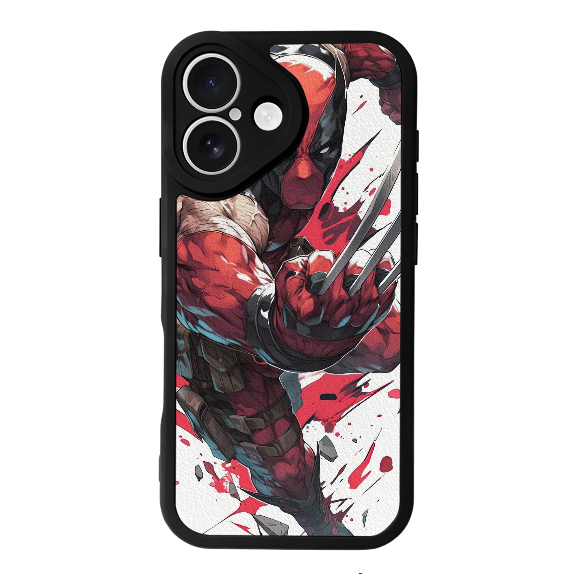 （画像用） Deadpool デッドプール 【iPhone 16シリーズ対応】シリコンスマホケース（レザー調） 材質：シリコン